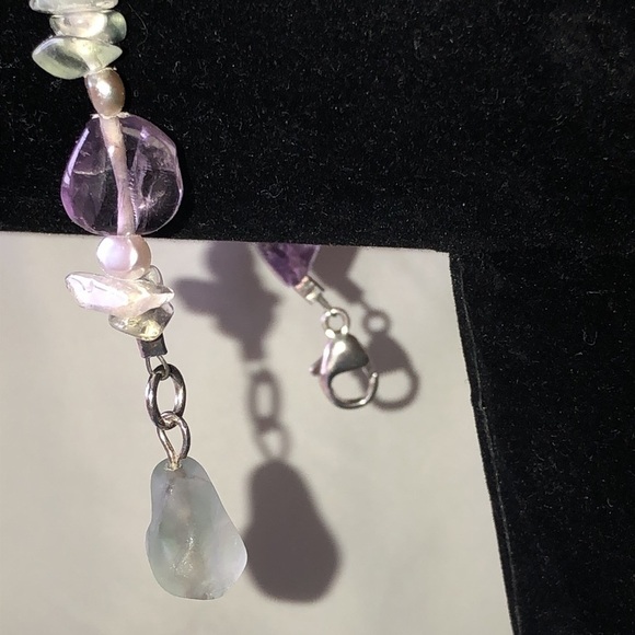 Lilac & Pearl Sterling Silver Bracelet - Picture 10 of 15